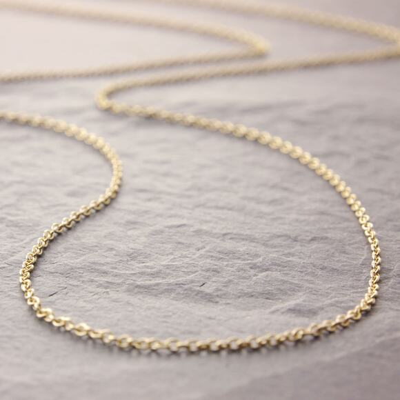 26" Dainty Gold Necklace, 14k gold filled, chain necklace, thin (385-1gd-sp) - Picture 4 of 6